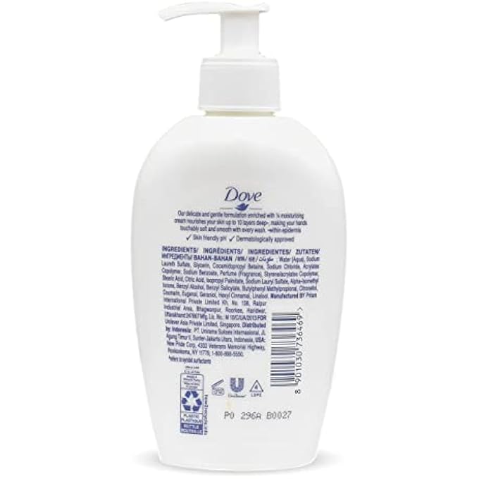 Dove SHEA BUTTER & WARM VANILLA NOURISHING HAND WASH - 8.45 OZ, 220 ML - Image 2